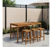 vidaXL Tavolo Bar da Giardino Naturale 196 x 100 x 105 cm