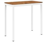 vidaXL Tavolo Bar da Giardino Naturale e Bianco 108,5 x 55 x 105 cm