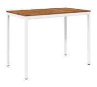 vidaXL Tavolo Bar da Giardino Naturale e Bianco 141 x 80,5 x 105 cm