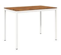 vidaXL Tavolo Bar da Giardino Naturale e Bianco 147 x 88,5 x 105 cm