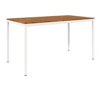 vidaXL Tavolo Bar da Giardino Naturale e Bianco 196 x 100,5 x 105 cm