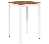 vidaXL Tavolo Bar da Giardino Naturale e Bianco 70 x 68,5 x 105 cm