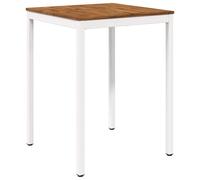 vidaXL Tavolo Bar da Giardino Naturale e Bianco 80 x 80,5 x 105 cm