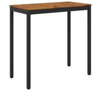 vidaXL Tavolo Bar da Giardino Naturale e Nero 108,5 x 55 x 105 cm