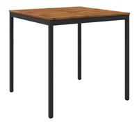 vidaXL Tavolo Bar da Giardino Naturale e Nero 110 x 108,5 x 105 cm