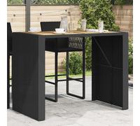 vidaXL Tavolo Bar da Giardino Piano in Acacia 145x80x110 cm Polyrattan