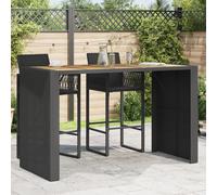 vidaXL Tavolo Bar da Giardino Piano in Acacia 185x80x110 cm Polyrattan