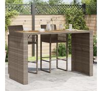 vidaXL Tavolo Bar da Giardino Piano in Acacia 185x80x110 cm Polyrattan