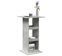 vidaXL Tavolo Bar Portaoggetti Grigio Cemento 60x60x102 cm Multistrato, Tavolo Bar con ripiano, Tavolo Alto, Mobile da Bar, Tavolo Bar da Cucina