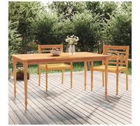 VIDAXL - Tavolo Batavia 150x90x75 Cm Legno Massello Di Teak
