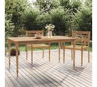 vidaXL Tavolo Batavia 85x85x75 cm Legno Massello di Teak