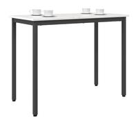 vidaXL tavolo Bianco 100 x 50 x 77 cm Legno ingegnerizzato e acciaio
