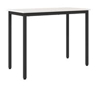vidaXL tavolo Bianco 100 x 50 x 77 cm Legno ingegnerizzato e acciaio