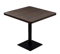 vidaXL Tavolo Bistrot MDF e Acciaio Quadrato 80x80x75 cm Cenere Scura