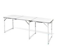 AX Tavolo Campeggio PicNic Maniglia 180x60x70/62/55cm Piano Pieghevole MDF 41326