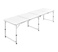 vidaXL Tavolo da Campeggio Pieghevole Alluminio Regolabile 240x60 cm
