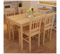 vidaXL - Tavolo Con 4 Sedie In Legno Naturale