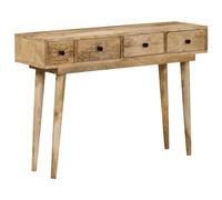 vidaXL Tavolo Consolle 110x30x75 cm in Legno Massello di Mango, tavolino da Divano, tavolino da corridoio, tavolino consolle da Soggiorno