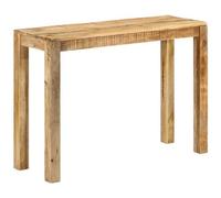 vidaXL Tavolo Consolle 110x35x76 cm in Legno Massello di Mango Grezzo