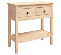 vidaXL Tavolo Consolle 75x35x75 cm in Legno Massello di Pino