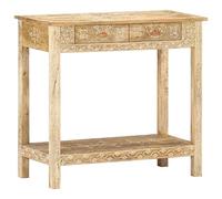vidaXL Tavolo consolle in legno massello di mango 80x35x74 cm