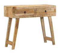 vidaXL Tavolo Consolle 90x32x75 cm in Legno Massello di Mango Grezzo, Tavolo da Divano, Tavolo da Ingresso, Tavolo da Ingresso, Tavolo da Ingresso