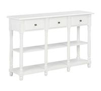 AX Tavolino Bianco Consolle Ingresso Versatile 110x30x76cm Appoggio Nuovo 355222
