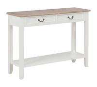 vidaXL Tavolo Consolle Bianco 110x35x80 cm in Legno