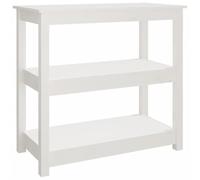 vidaXL Tavolo Consolle Bianco 80x40x74 cm in Legno Massello di Pino