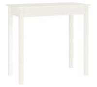 vidaXL Tavolo Consolle Bianco 80x40x75 cm in Legno Massello di Pino
