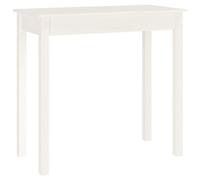 vidaXL Tavolo Consolle Bianco 80x40x75 cm in Legno Massello di Pino