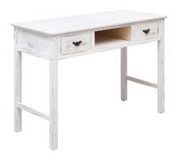 VIDAXL - Tavolo Consolle Bianco Anticato 110x45x76 Cm In Legno