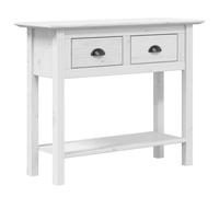 vidaXL Tavolo Consolle BODO 91x35x74 cm Legno Massello Pino Bianco