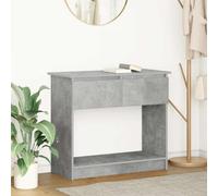 vidaXL Tavolo Consolle con Cassetti Grigio Cemento 85,5x38,5x74,5 cm