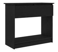 vidaXL Tavolo Consolle con Cassetti Nero 85,5x38,5x74,5 cm
