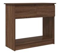 vidaXL Tavolo Consolle con Cassetti Rovere Marrone 85,5x38,5x74,5 cm