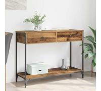 vidaXL Tavolo consolle con cassetto Legno vecchio 100 x 34,5 x 75 cm