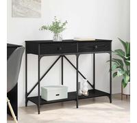 vidaXL Tavolo consolle con cassetto Rovere Nero 100 x 39 x 78,5 cm