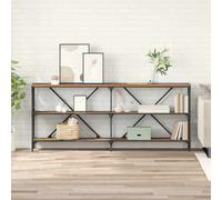 vidaXL Tavolo consolle con lo scaffale Legno vecchio 180 x 30 x 75 cm