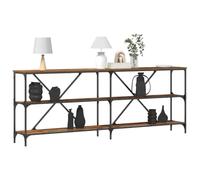 vidaXL Tavolo Consolle Legno Vecchio 200x30x75 cm Legno Ingegnerizzato e Acciaio