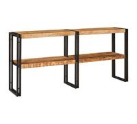 vidaXL Tavolo consolle con lo scaffale Marrone Legno di mango massello