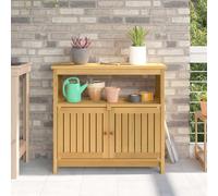 vidaXL Tavolo consolle da giardino Acacia chiaro 80 x 35 x 75 cm