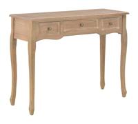 280047 vidaXL Dressing Console Table with 3 Drawers Brown