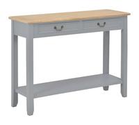 VIDAXL - Tavolo Consolle Grigio 110x35x80 Cm In Legno