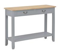 vidaXL Tavolo Consolle Grigio 110x35x80 cm in Legno