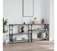 vidaXL Tavolo Consolle Grigio Sonoma 180x29x76,5 cm Legno Multistrato