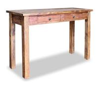 VIDAXL - Tavolo Consolle in Legno Massello di Mogano 123x42x75 cm