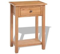vidaXL - Tavolo Consolle In Legno Massello Di Quercia 50x32x75cm Marrone