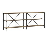 vidaXL Tavolo Consolle in Rovere Artigianale 200x30x75 cm Legno Ingegnerizzato e Acciaio