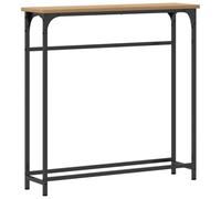 vidaXL Tavolo Consolle in Rovere Artigianale 75x19,5x75 cm in Legno Ingegnerizzato e Acciaio